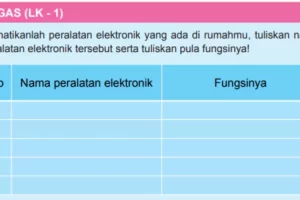 Kunci Jawaban Halaman 43 Prakarya Kelas 9 Semester 2 Kurikulum 2013 Tugas LK-1 Fungsi Peralatan Elektronik