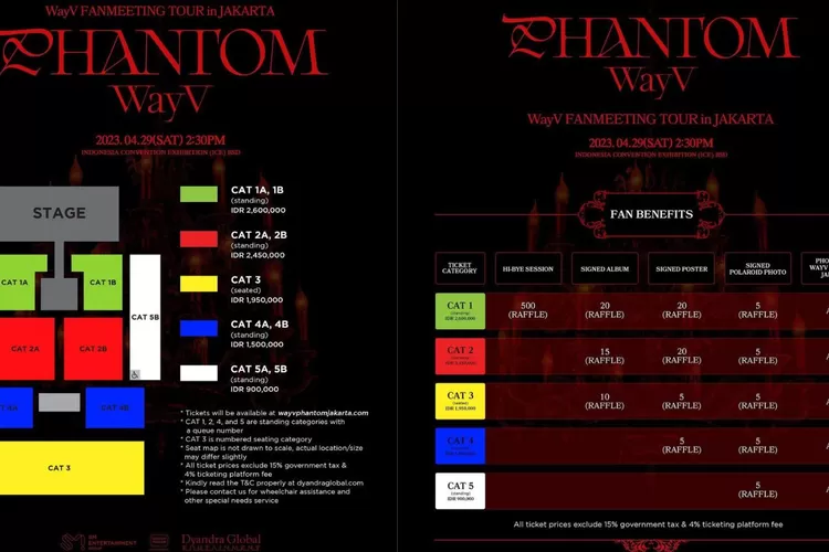 Daftar harga tiket dan seatplan fanmeeting WayV di Jakarta, bisa dibeli mulai tanggal ini