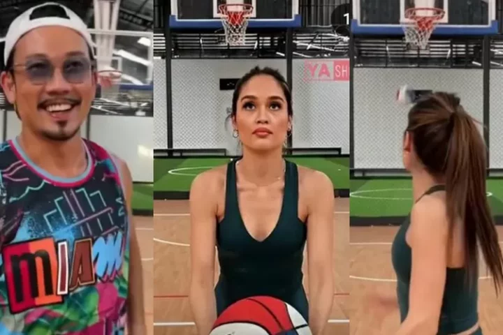 Sampai melongo, Denny Sumargo tak menyangka Cinta Laura jago main basket: Emang cewek body goals berat guys