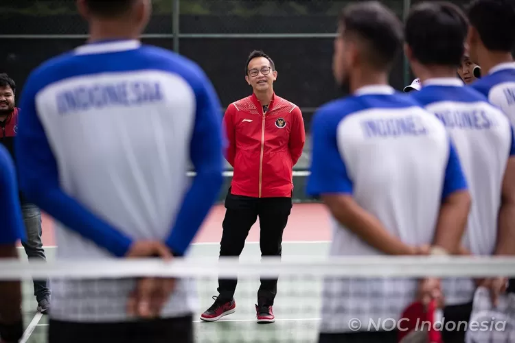 CdM Kontingen Tim Indonesia berikan booster pada atlet soft tenis jelang SEA Games 2023