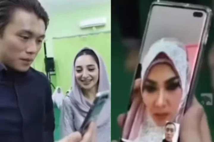 Pak RB bukber dengan wanita cantik, reaksi Syahrini saat video call bikin haters senang: Cacing kena autan