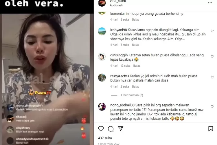 Nikita Mirzani tuduh Mak Vera cuma ngabisin uang alm. Olga Syahputra saat sakit di Singapura buat judi