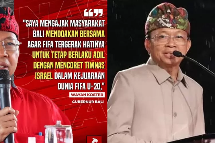 Bikin heboh! I Wayan Koster ajak masyarakat Bali berdoa agar FIFA mencoret Israel dari Piala Dunia U20 2023