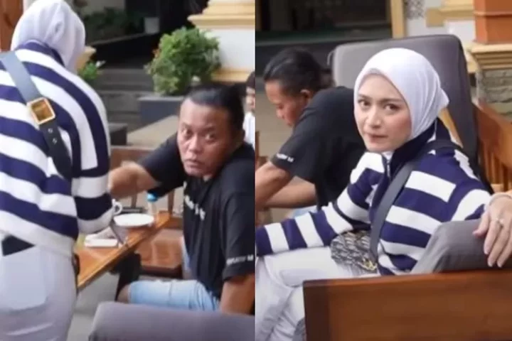 Aksi ramah tamah Nathalie Holscher tak mempan, Sule cuek meski duduk sebangku dengan eks istri: Hai...