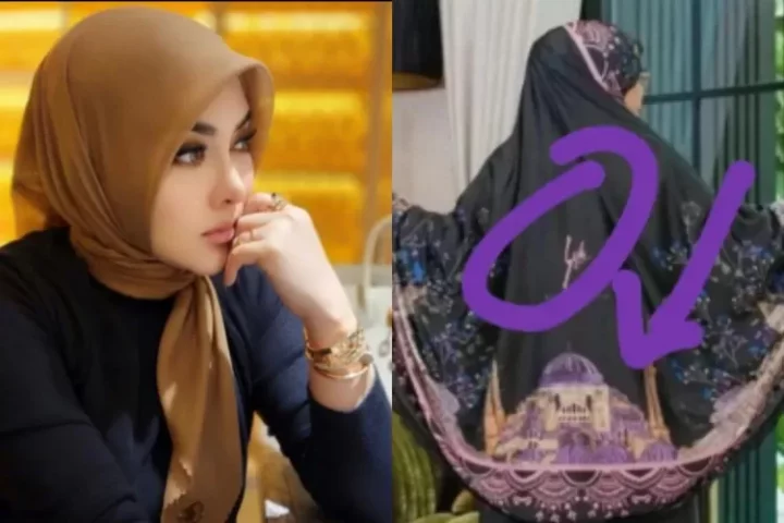 Penistaan agama? Gambar mesjid di mukena Syahrini dianggap nyeleneh, netter desak Menteri Agama turun tangan