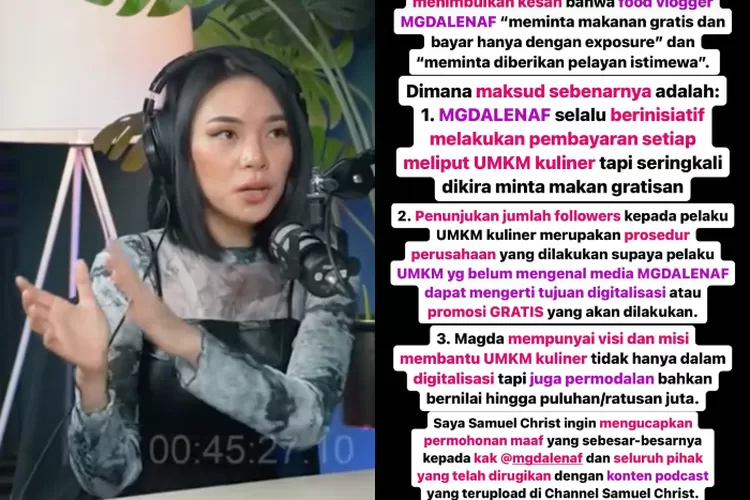 Siapa Samuel Christ? YouTuber yang klarifikasi setelah Mgdalenaf kena rujak netizen di media sosial