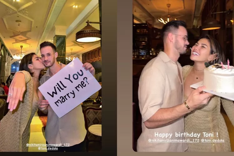 Bakal nikah ke-4 kalinya, Nikita Mirzani akhirnya dilamar Antonio Dedola: Yes, I do!