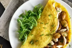 Menu sarapan praktis dan bergizi, resep omelette jamur keju, full energi untuk si buah hati