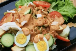 Resep gado-gado kacang mete ala Boplo, legit creamy dan sehat, yuk coba