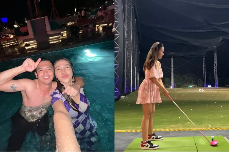 Foto mesra bareng Nicky Tirta hingga coba main golf di Bali, Mayang disebut salah kostum: Model baru kah?