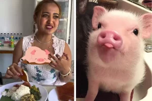 Bikin geger, Lina Mukherjee sengaja makan kriuk babi demi konten, awas 3 penyakit ini mengancam