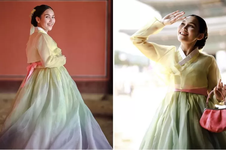 Ayu Ting Ting unggah foto cantik kenakan hanbok Korea sampai diajak Shin Min Chul T-MAX makan bareng