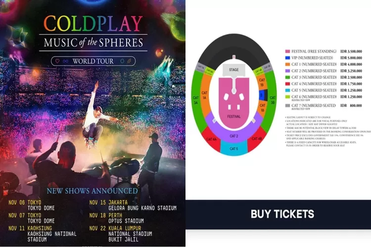 Awas ketipu! Ternyata tiket dan seatplan konser Coldplay yang beredar tidak resmi, ini kata promotor