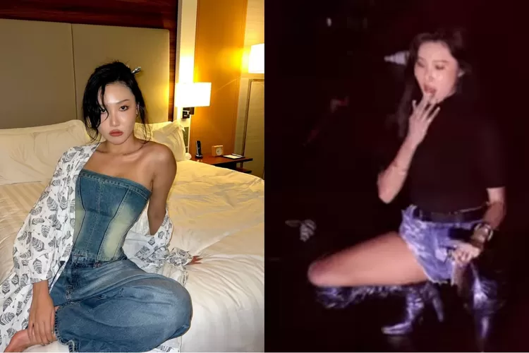 Terlalu vulgar, penampilan Hwasa Mamamoo usap area sensitif saat di atas panggung tuai kontroversi