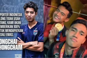 Bek Timnas Thailand U22 Shongchai Thongcham udah sombong di awal, Pratama Arhan asyik joget: No komen!