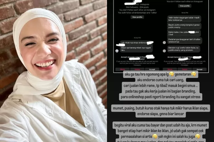 Haters Putri Anne makin meresahkan, kini teror online shop yang endorse istri Arya Saloka: Siap-siap gak laku!