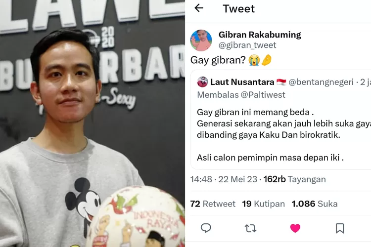 Typo berakibat fatal, Gibran Rakabuming disebut gay oleh netizen yang salah ketik: Ngapunten mas wali…