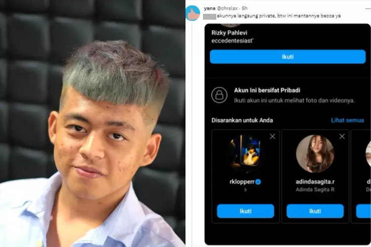 Dituding sebagai penyebar video syur mirip Rebecca Klopper, Rizky Pahlevi mendadak private akun medsos