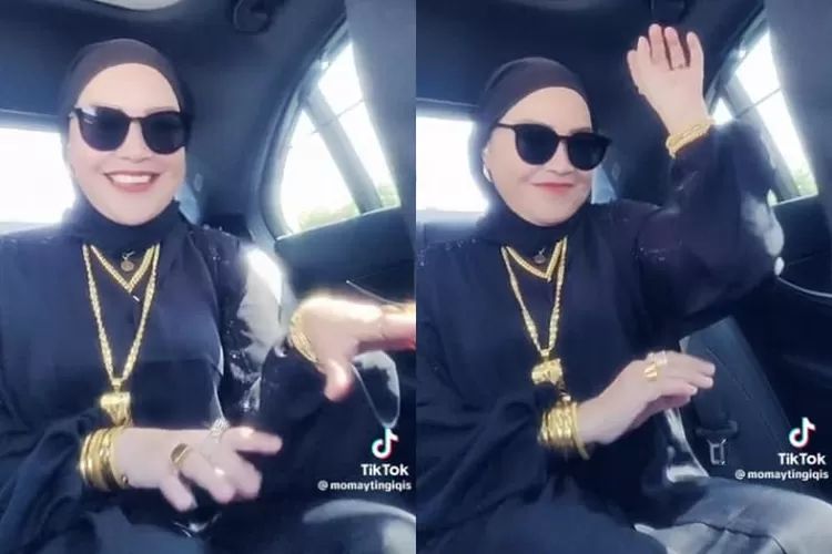 Disebut toko mas berjalan, aksi Umi Kalsum Ibu Ayu Ting Ting joget TikTok tuai cibiran: norak, orang kaya baru