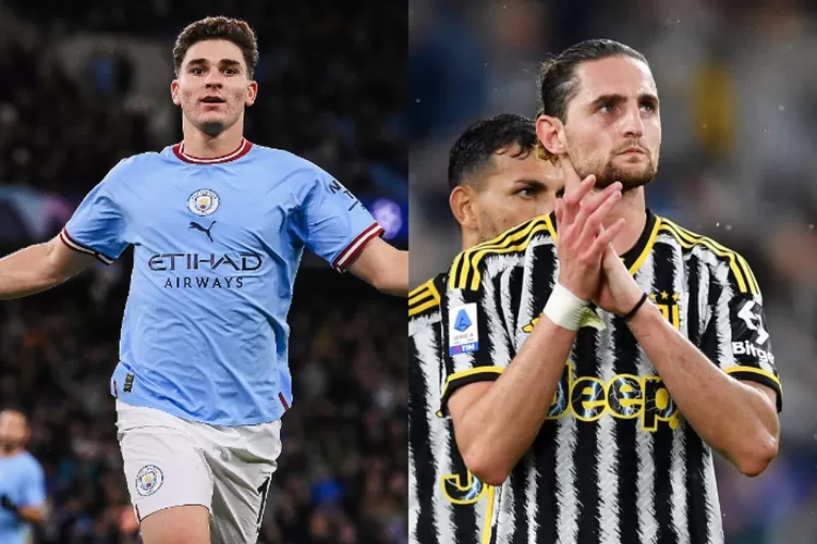 Waspada Man City dan Juventus! Bayern Munchen kabarnya ingin datangkan Julian Alvarez dan Adrien Rabiot