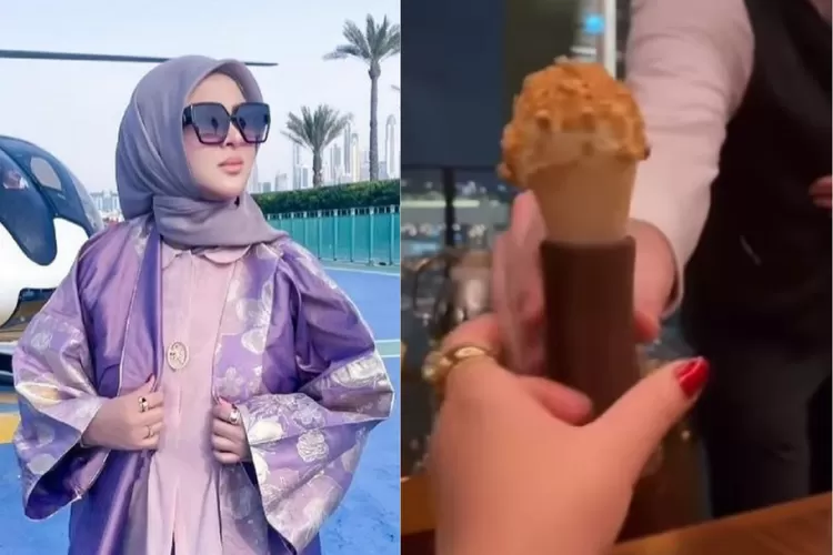 Istri Pak RB pesan es krim, lucunya Syahrini yang kesulitan saat menerima dari pelayan hotel, netizen: Jereng