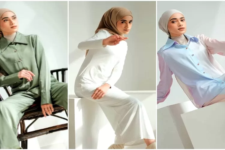 Inspirasi OOTD untuk hangout, ini tips tampil kekinian dengan baju one set dan hijab simple 