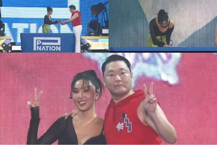 Hwasa MAMAMOO resmi bergabung dengan P NATION! Tanda tangan kontrak, langsung muncul di konser PSY