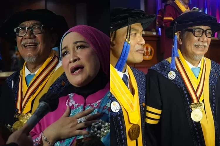 Istri Deddy Mizwar tak berhenti menangis, lihat suami yang hampir 70 tahun wisuda bareng anak di Unpad