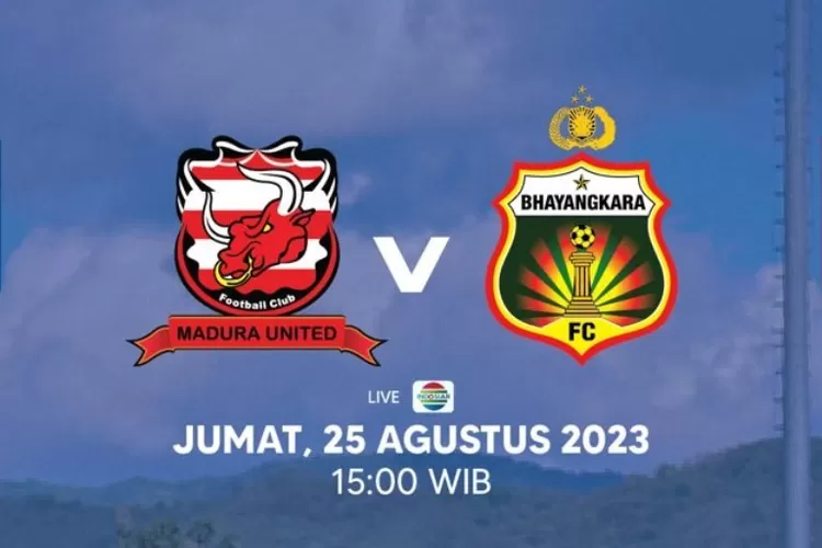 Link streaming BRI Liga 1 Madura United vs Bhayangkara FC, live Indosiar pukul 15:00 WIB