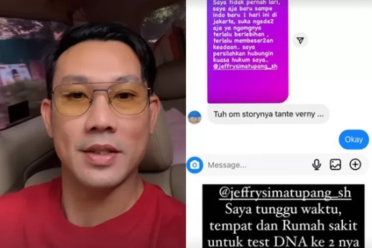 Denny Sumargo tantang balik dan siap jalani tes DNA ulang, Verny Hasan: Saya tidak pernah lari!