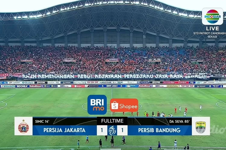 Laga Big Match Klasik Persib Vs Persija berakhir imbang