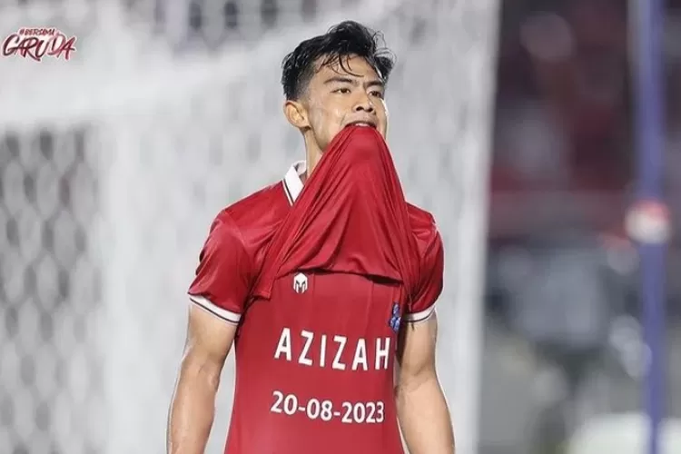 Cetak gol ke gawang Turkmenistan di kualifikasi Piala Asia U-23 2024, selebrasi Pratama Arhan untuk istrinya