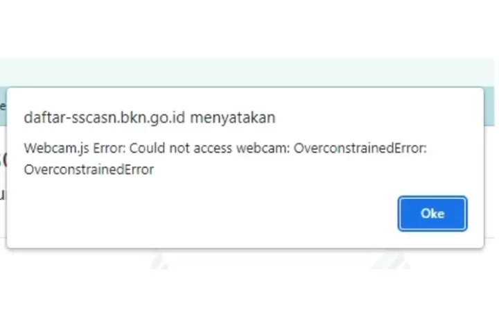 Sering Bertuliskan Webcam js error, Berikut Cara Mengatasinya Agar Dapat Mendaftar Akun SeleksI CPNS dan PPPK