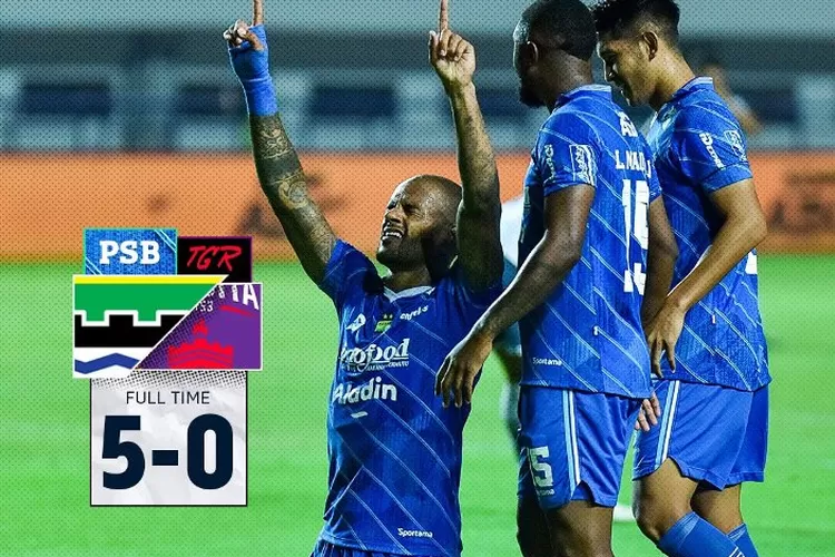 Persib Bandung pesta lima gol ke gawang Persita Tangerang, David da Silva cetak hat-trick