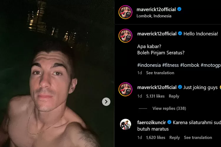 Pembalap MotoGP ini tulis kalimat tak terduga di Instagram jelang Mandalika GP, bikin warganet keheranan