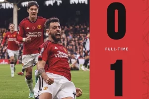 Sederet fakta pertandingan Manchester United vs Fulham, hasilkan skor 0-1