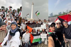 5 Selebritis Tanah Air ikut aksi bela Palestina di Monas, ada Syifa Hadju hingga Harris Vriza