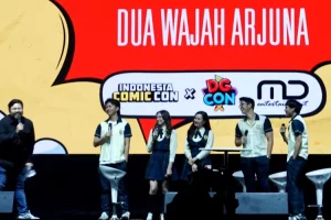 Yesaya Abraham, Beby Tsabina, dan pemain WeTV Dua Wajah Arjuna ramaikan Indonesia Comic Con x DG Con 2023