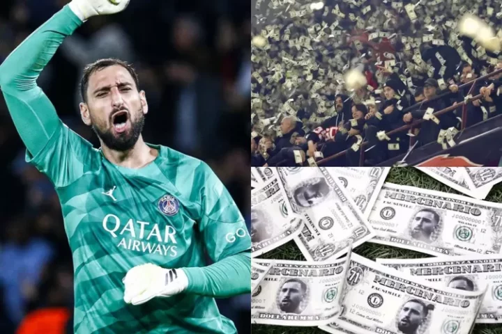 Donnarumma dihujani uang palsu dan dicap mata duitan oleh fans AC Milan saat bertandang ke San Siro