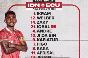 Piala Dunia U17: Hadapi Ekuador, ini susunan starting XI timnas Indonesia