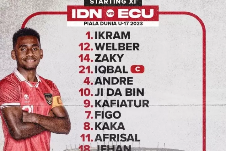 Piala Dunia U17: Hadapi Ekuador, ini susunan starting XI timnas Indonesia