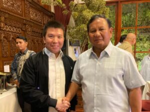 Anthony Leong bersama Prabowo Subianto