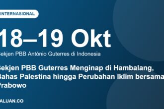 Infografis kunjungan Sekjen PBB António Guterres ke Indonesia 18-19 Oktober 2026