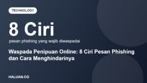 Infografis delapan ciri pesan phishing